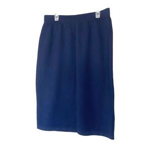 St.John  Navy blue knit skirt size 10 (b30)
